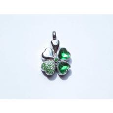 Danzetta Gedenk Anhänger Schmuck Kleeblatt mit Kristallen 7711