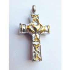 Danzetta Gedenkanhänger Asche Schmuckanhänger Kreuz mit Herz 7736